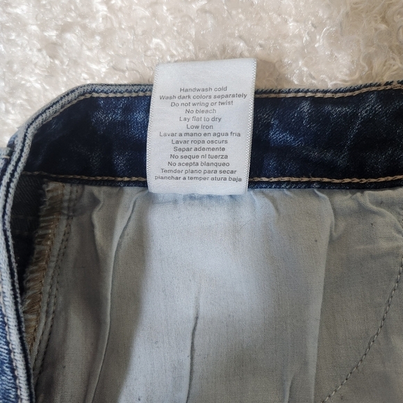 Discount Divas Distressed Blue Jean Shorts with Frayed Hem - Picture 10 of 10